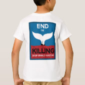 Stop walvisjacht | Bescherming van de zeescheepvaa T-shirt (Achterkant)