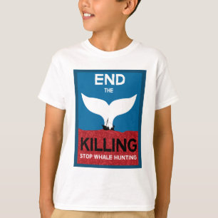 Stop walvisjacht Bescherming van de zeescheepvaa T-shirt