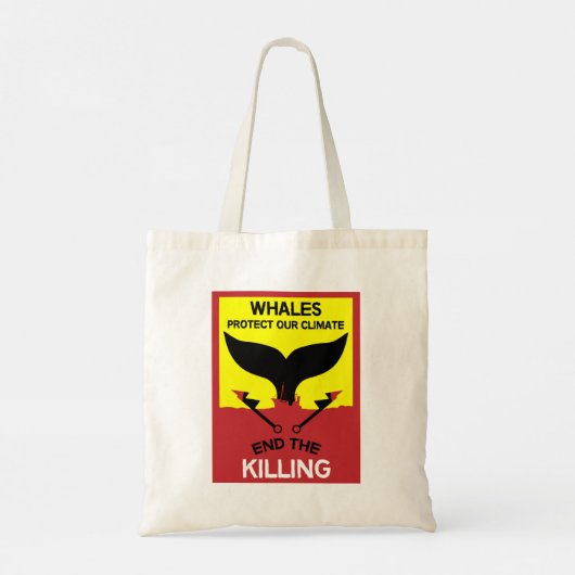Stop walvisjacht | Bescherming van de zeescheepvaa Tote Bag (Achterkant)