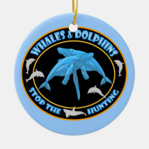 Stop walvisjacht keramisch ornament