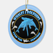 Stop walvisjacht keramisch ornament (Links)