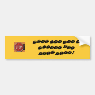 STOP! WANNEER JE EEN SCHOOLBUS ZIET, STOP JE ZIEN. BUMPERSTICKER