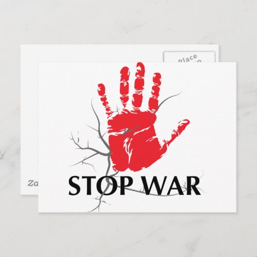 STOP WAR BRIEFKAART (Voorkant / Achterkant)
