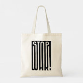 Stop War Hippie Activist Cotton Bag Tote Bag (Achterkant)