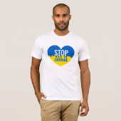 Stop War in Ukraine. I support Ukraine. T-shirt (Voorkant volledig)