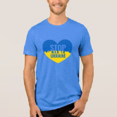 Stop War in Ukraine. I support Ukraine. Tri-Blend Shirt (Voorkant)