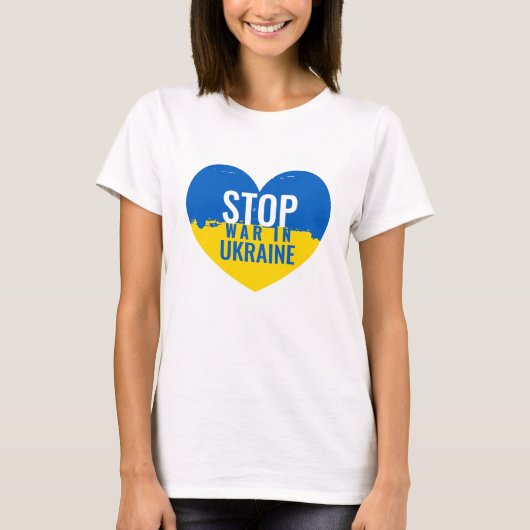 Stop War in Ukraine T-Shirt (Voorkant)