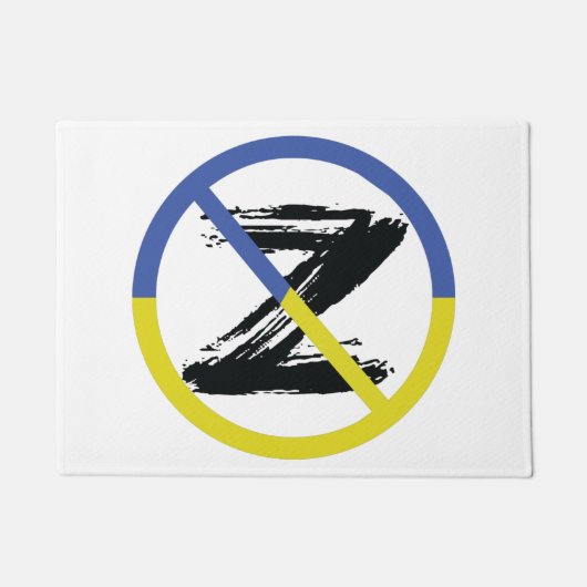 Stop war in Ukraine Throw Pillow Deurmat (Voorkant)