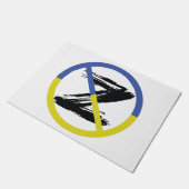 Stop war in Ukraine Throw Pillow Deurmat (Schuin)