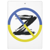 Stop war in Ukraine Throw Pillow Klembord (Achterkant)