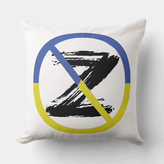 Stop war in Ukraine Throw Pillow Kussen (Voorkant)