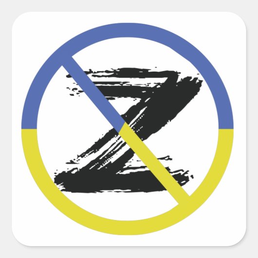 Stop war in Ukraine Throw Pillow Vierkante Sticker (Voorkant)