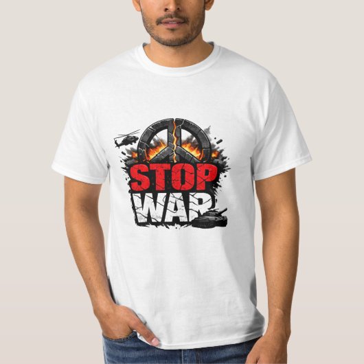 Stop War Peace Grafisch T-shirt – Sta voor Vrede (Voorkant)