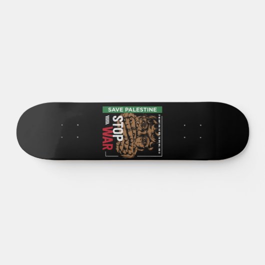 Stop War Save Palestine Persoonlijk Skateboard (Horizontaal)