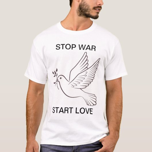 STOP WAR START LOVE T-SHIRT (Voorkant)