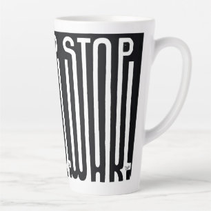 Stop War Zwart-Wit Motief Latte Mok