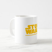 Stop Wars Parody Logo T-Shirt Koffiemok (Voorkant links)