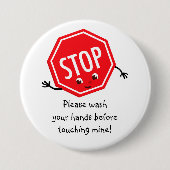 Stop Was Handen Button (Voorkant)