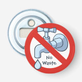 Stop Water Verspilling Flesopener Button Flesopener (Voorkant)