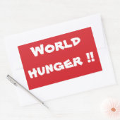 STOP Wereld Honger Stop Sign Sticker (Envelop)
