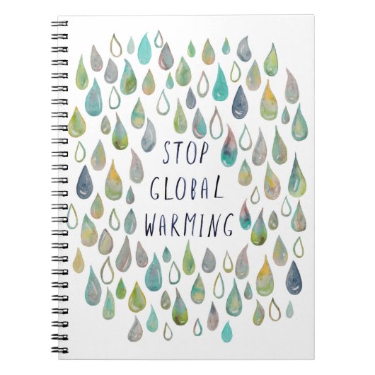 STOP WERELDWIJD WAARSCHUWING: Red de aarde Notitieboek (Voorkant)