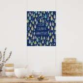 STOP WERELDWIJD WAARSCHUWING: Red de aarde Poster (Keuken)