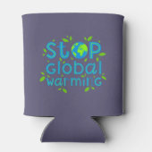 Stop wereldwijde opwarming blikjeskoeler (Achterkant)