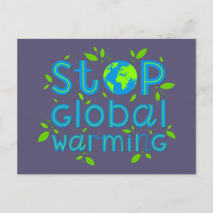 Stop wereldwijde opwarming briefkaart