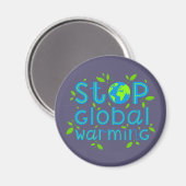 Stop wereldwijde opwarming magneet (Voorkant / Achterkant)