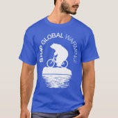 Stop wereldwijde opwarming: Polar Beer Bicycle T-s T-shirt (Voorkant)