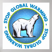 Stop wereldwijde opwarming poster (Voorkant)