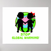 Stop wereldwijde opwarming poster (Voorkant)