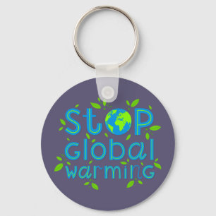 Stop wereldwijde opwarming sleutelhanger