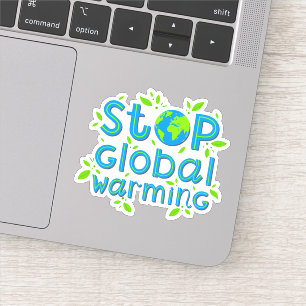 Stop wereldwijde opwarming sticker