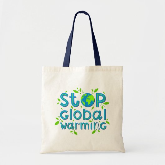 Stop wereldwijde opwarming tote bag (Voorkant)