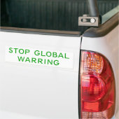 Stop wereldwijde waarschuwing bumpersticker (Op Truck)