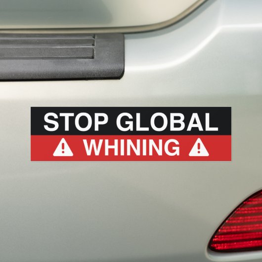Stop wereldwijde zegen bumpersticker (Op auto)