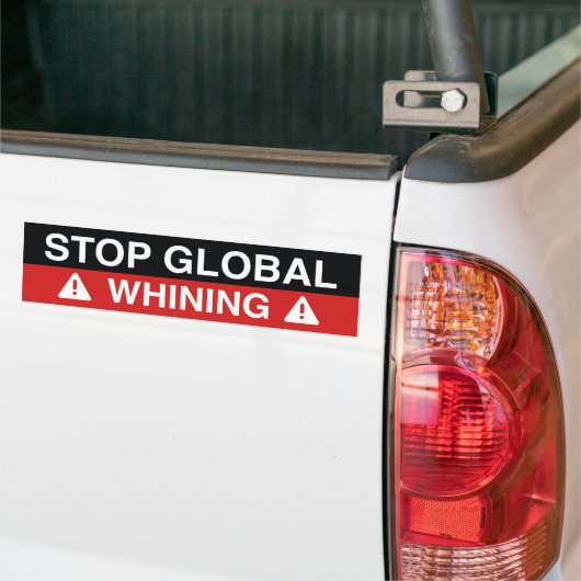 Stop wereldwijde zegen bumpersticker (Op Truck)
