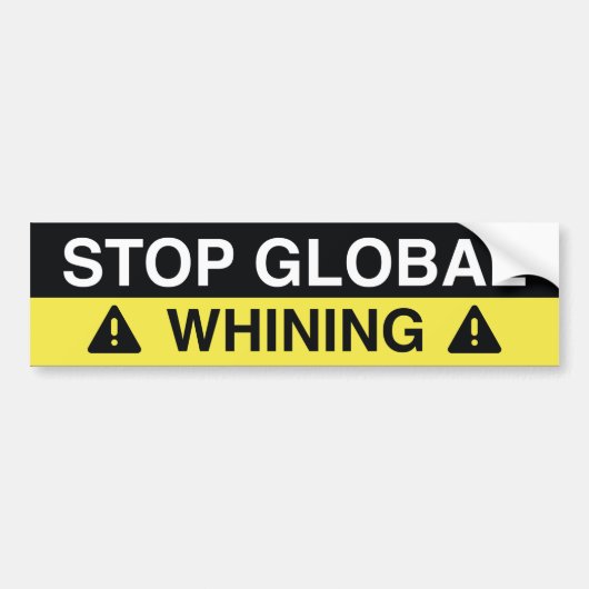 Stop wereldwijde zegen bumpersticker (Voorkant)