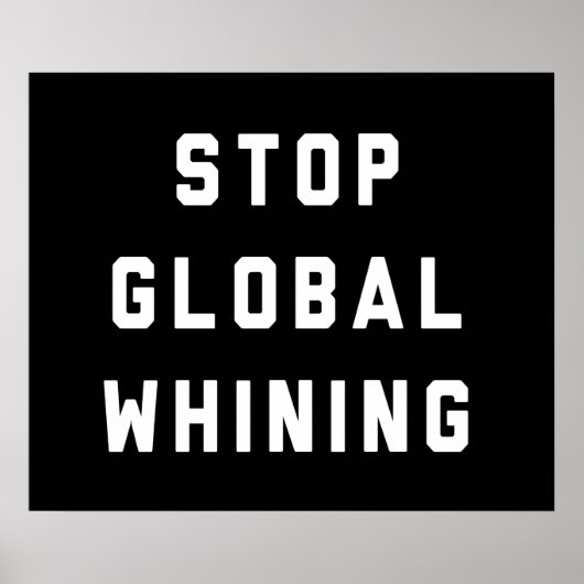 Stop wereldwijde zegen poster (Voorkant)