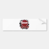 Stop! Werk samen en luister. Bumpersticker (Voorkant)