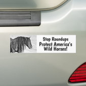 Stop Wild Horse Roundups Bumpersticker (Op auto)
