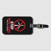 Stop windparken, bescherm ons landschap bagagelabel (Voorkant (horizontaal))