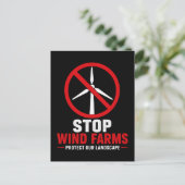 Stop windparken, bescherm ons landschap briefkaart (Staand voorkant)