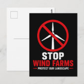 Stop windparken, bescherm ons landschap briefkaart (Voorkant / Achterkant)