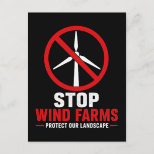 Stop windparken, bescherm ons landschap briefkaart