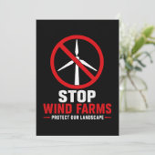 Stop windparken, bescherm ons landschap kaart (Staand voorkant)