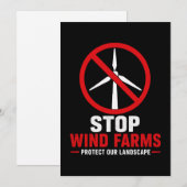 Stop windparken, bescherm ons landschap kaart (Voorkant / Achterkant)