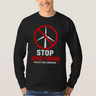 Stop windparken, bescherm ons landschap t-shirt