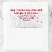 Stop Wolbachia-Stickers van RoseWrites Rechthoekige Sticker (Tas)